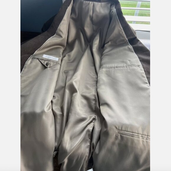 Calvin Klein Brown Corduroy Two Button Blazer Sport Coat - 54R - Picture 11 of 15